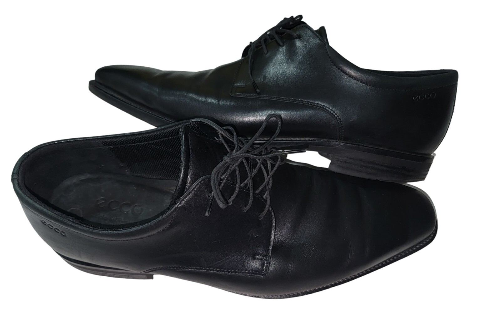 SAOLA Scarpe eleganti derby uomo Ecco in pelle nera taglia EU 47 US 13 13 5