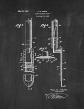 Honey Uncapping Knife Patent Print Chalkboard