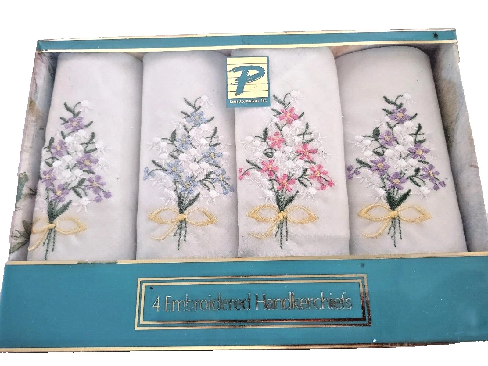 Cotton Blend Embroidered Vintage Plain & Solid Handkerchiefs