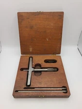 Antique Lufkin Micrometer Depth Gauge No. 515 Complete Set W Original Box