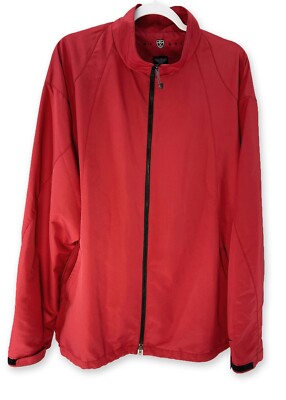 Vintage NIKE | Red Golf Windbreaker Jacket Full-Zip Swoosh Sportswear | Size XXL