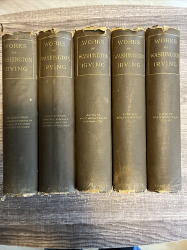 The Works of Washington Irving (5 volumes), Washington Irving, TY Crowell & Co.