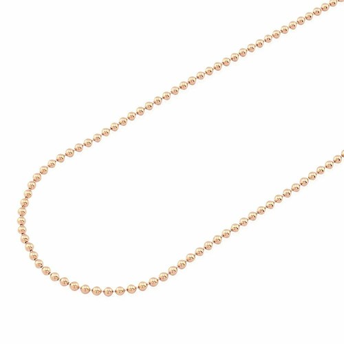 Solid 14K Rose Gold 2mm Ball Beaded 