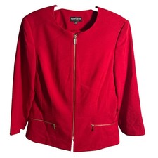 JOHN MEYER of Norwich Red Pant Suit Blazer Set Size 10 Brand New With Tags