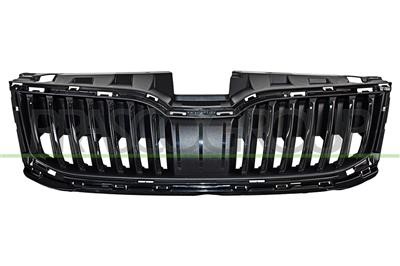 Grille centrale noire brillante Skoda Octavia 2017-2020 : calandre de remplacement avant