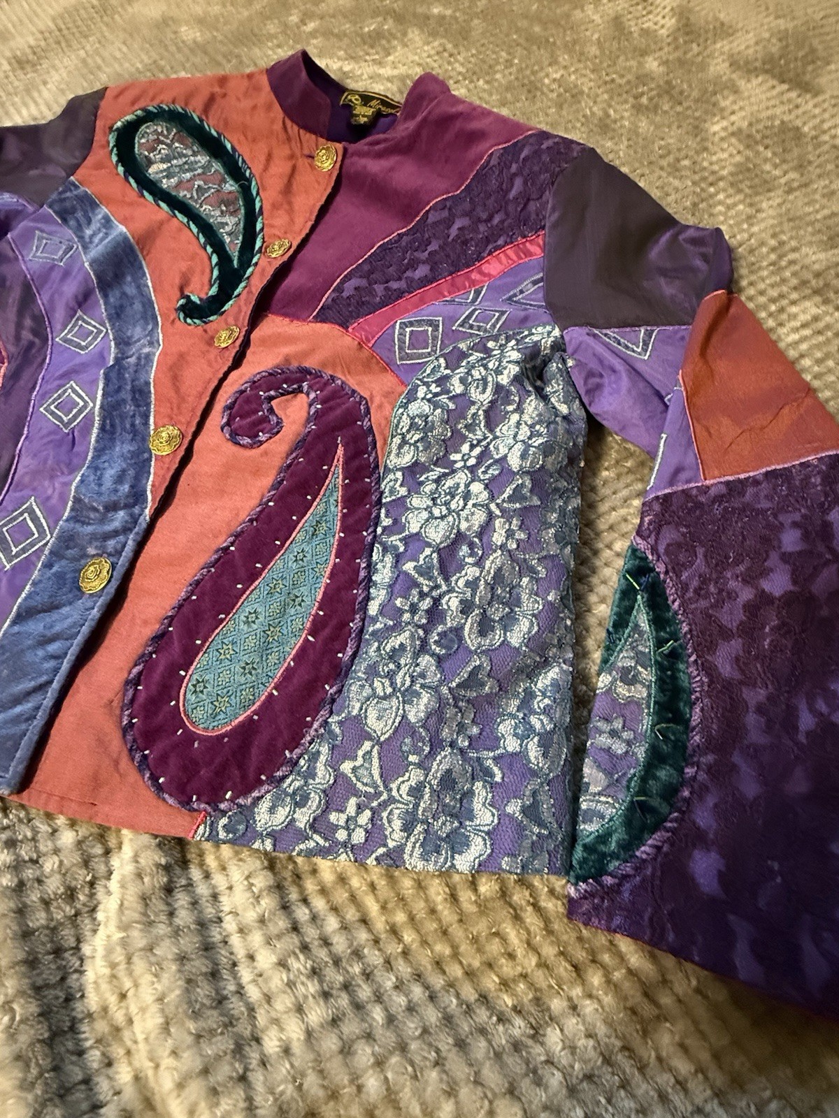 Mirasol Multicolor Patchwork Jacket Size L - image 2