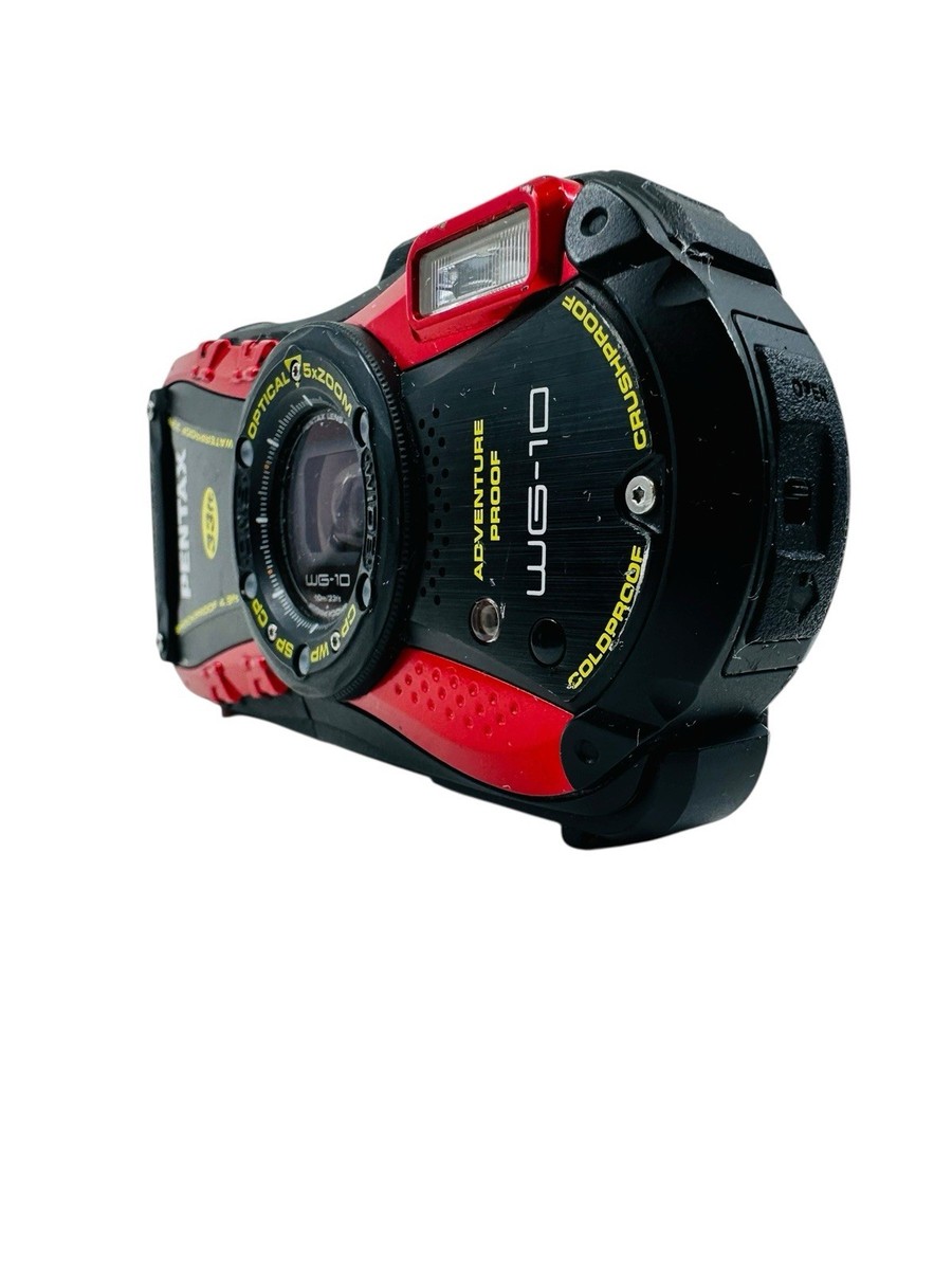 Pentax WG-10 Waterproof 14MP Digital Camera Red with Battery T322