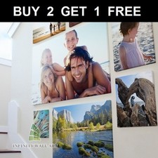 Personalised Photo on Canvas Art Print Framed A0 A1 A2 A3 A4 A5 Ready to Hang-✔️
