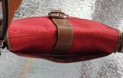 Coach Vintage LARGE Soho 6376 Signature C & Leather Shoulder/Tote