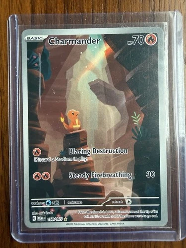 Pokémon TCG Charmander Scarlet & Violet Holo Illustration Card 168/165 Rare