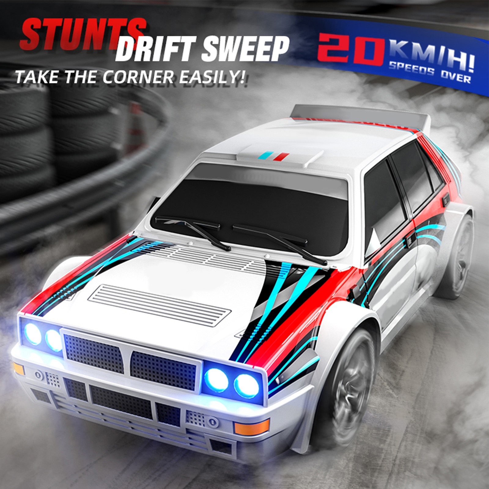 1:24 High-Speed RC Drift Car With LED Lights For Racing Enthusiasts Trending