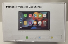 Portable Wireless Car Stereo, 7" Screen, Upgraded Apple Carplay, Android Auto