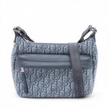 Dior Trotter riders Soft hobo Small canvas x leather Shoulder bag Blue