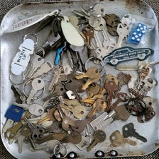 Vintage Key Lot Car House Padlock Model T Keys.