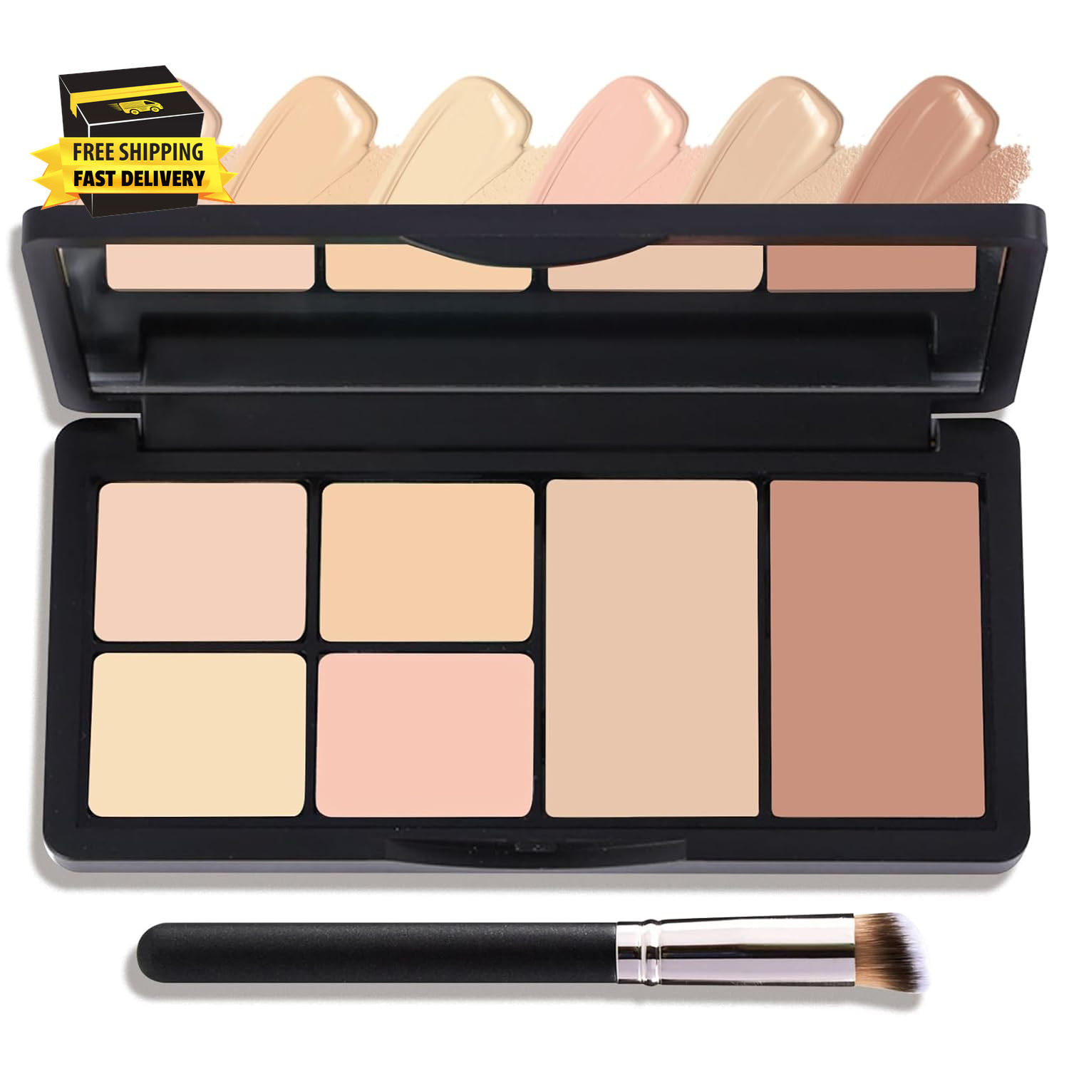 6 Colors Correcting Concealer Palette,Contouring Highlighting Concealer Palette