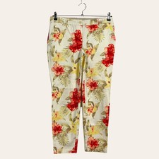 Talbots Weekend Chino Size 8P 8 Petite Tropical Floral Print Ankle Crop Pants