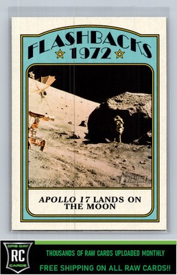 2021 Topps Heritage News Flashbacks Apollo 17 Lands on the Moon #NF-APOL
