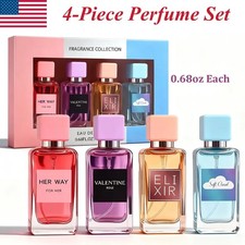 4pcs/Set Women Perfume Gift 0.68oz Each  Sweet  Fresh Long Lasting Fragrance