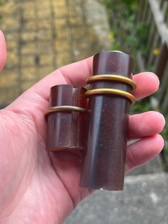 Vintage Phenolic Amber Bakelite Catalin Component Not Handles 84.5 Grams Maroon