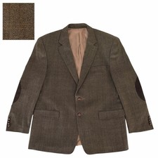 Lauren Ralph Lauren Mens 46R Brown Herringbon...