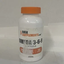 BulkSupplements Omega 3-6-9 Softgels  240ct - 2400 mg Exp2028