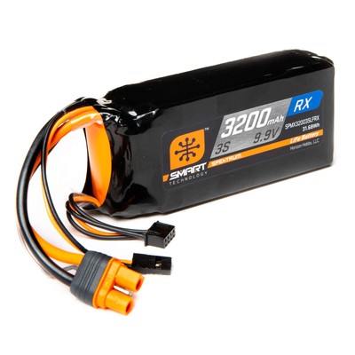 9.9V 3200mAh 3S 15C Smart Life ECU Battery: Universal Receiver, IC3, SPMX3200...