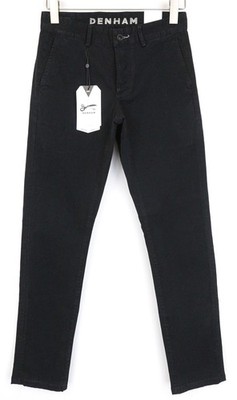 DENHAM Marshal Herren Hose W27/L32 schwarz Slim Stretch Baumwolle Button Fly Fit *