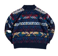 Vintage Matt Morgan Multi Color Knit Sweater Size XL