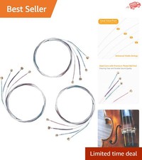 12 Steel Core Violin Strings 4/4 Set - Easy Install, Professional Quality