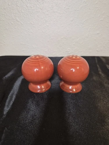 Vintage Fiesta Fiestaware Paprika Ball Salt & Pepper Shakers Retired