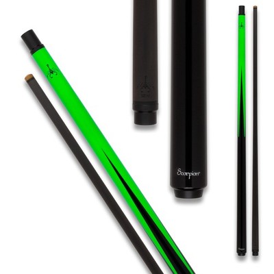 Scorpion SCO123 Green Sneaky Pete Cue with Carbon Fiber Shaft Billiard Stick