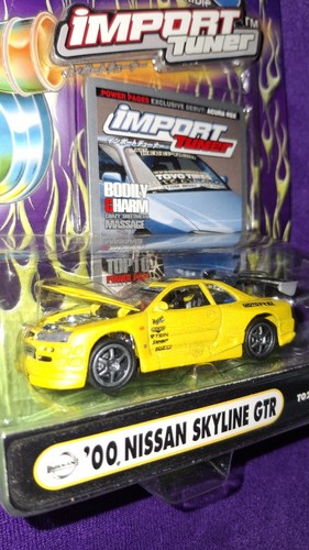 Muscle Machines Import Tuner '00 Nissan Skyline GT-R Yellow 1:64 Scale T02-17 - Picture 2 of 4