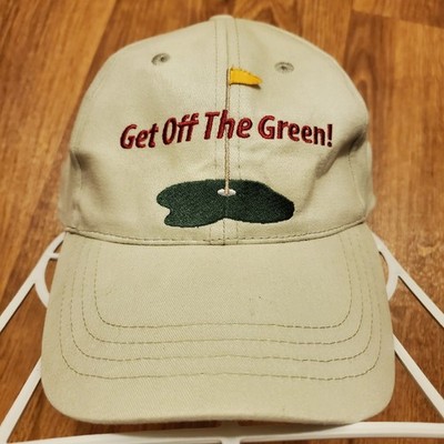 Vintage Golf Hat Men Strapback Tan Big Dogs Get Off The Green