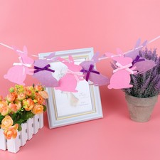 Reusable Rabbit Bridal Shower Bunting Banner Tear Resistant Party Garland