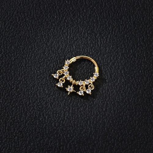 1 Stück 16 g Edelstahl Nase Septum Ring CZ Ohr Helix Piercing Ohrringe Schmuck - Bild 21 von 24