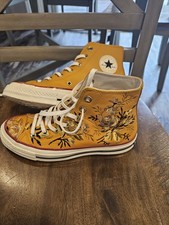 Para Mujer Converse Chuck 70 High Parkway Floral Bordado Tenis Dorado Talla 6