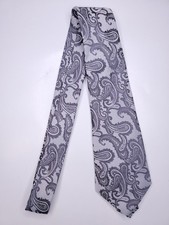 Mens Formal Necktie 57"Lx3.75"W Silver/Gray Neck Tie