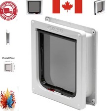 White Magnetic Cat Flap with Silent Action - Perfect for Medium Dogs and Cats