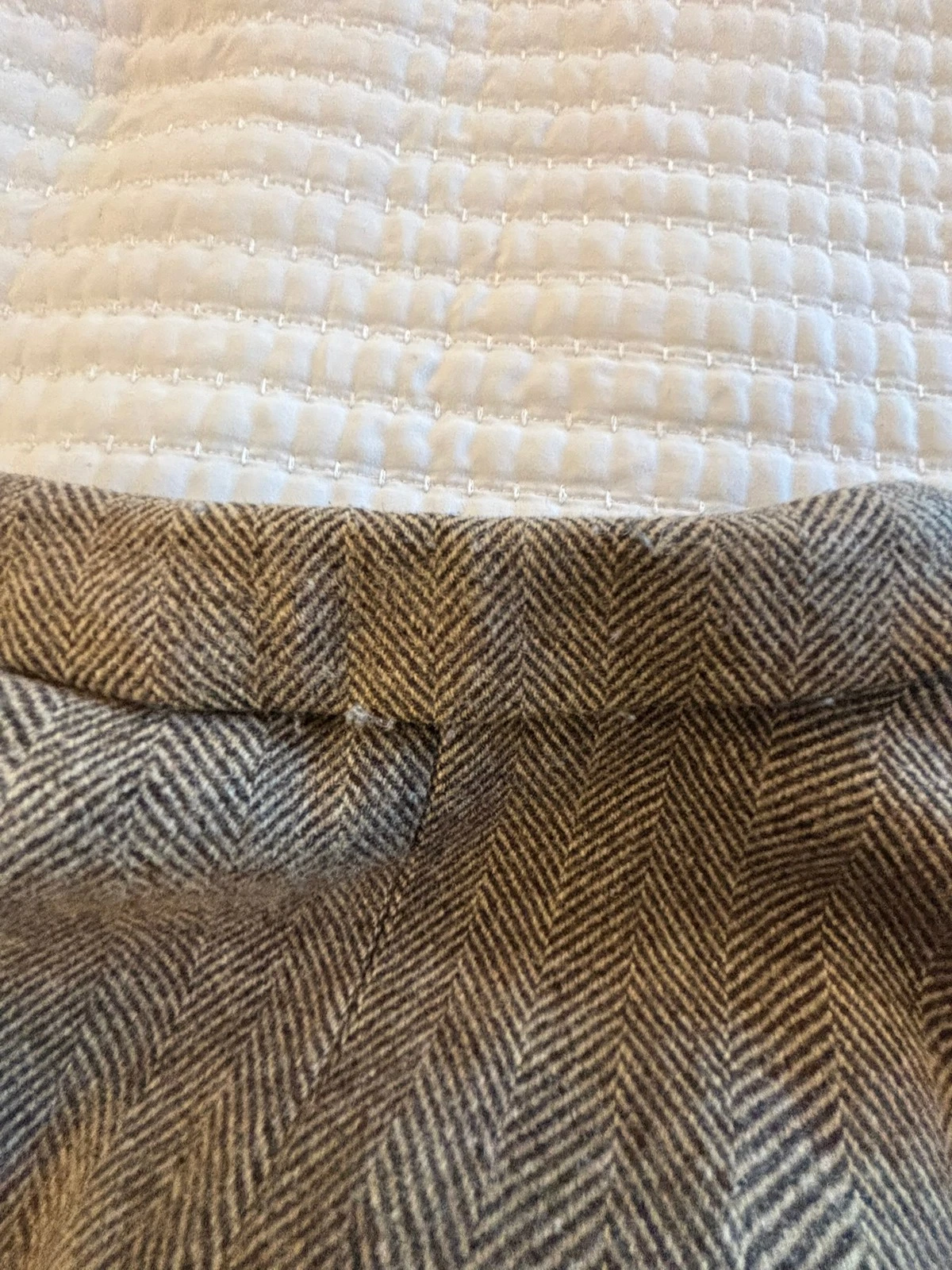 J.Crew Ludlow Moon Tweed Topcoat Coat 38S Brown Herringbone 100% Wool *DAMAGED* image 10
