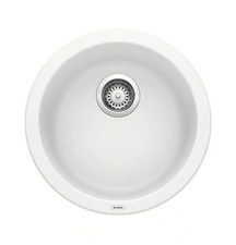 Blanco Rondo Granite Composite 18 in. Drop-in Undermount Bar Sink in White