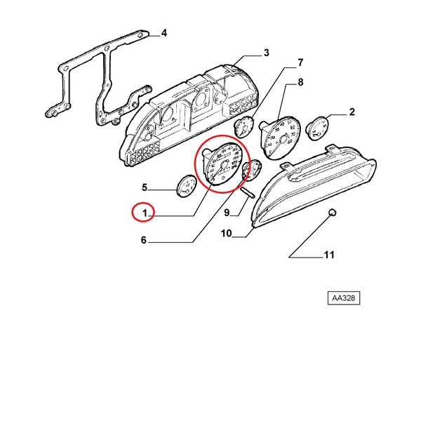 Instrumentenanzeige KilometerzäHler Fiat Uno Diesel Original 9943032-image
