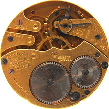 1914 HAMPDEN POCKET WATCH MOVEMENT 3220186 GRADE: 5 16s 7j OE