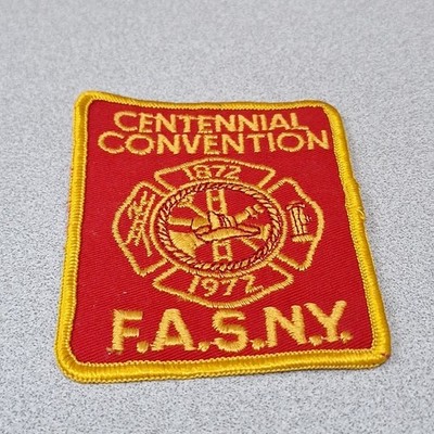 New York Firefighters Association F.A.S.N.Y Centennial Convention 1872-1972Patch