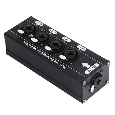 XLR 1x4 Symmetrischer Audio Splitter 1 In 4 Out 4 In 1 Out Bidirektional Audio