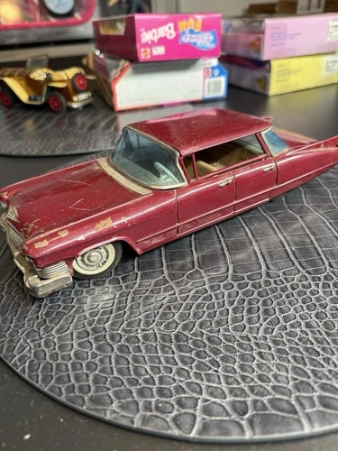 Vintage Bandai Tin Friction Toy Cadillac