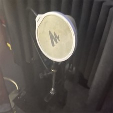 M Silver Condenser Microphone with Pop Filter Isolation Shield Studio