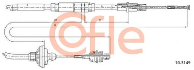 COFLE 92.10.3149 Cable Pull, clutch control for VW