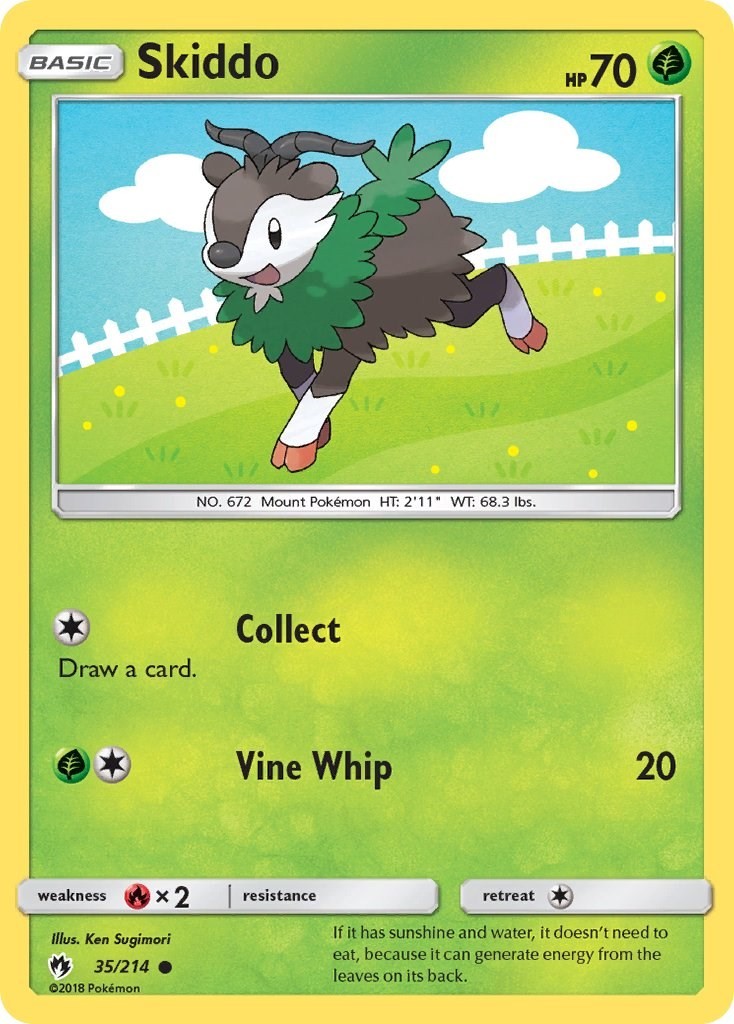 Skiddo SM8 35/214 Pokémon SM - Lost Thunder Common Reverse Holofoil EN NM