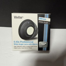 Vivitar 58mm Wide Angle 0.43x Professional Wide Angle Lens With Macro