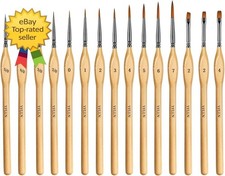Miniature Paint Brushes 15PCS Model Brushes Detail Paint Brush Set Fine Detaili